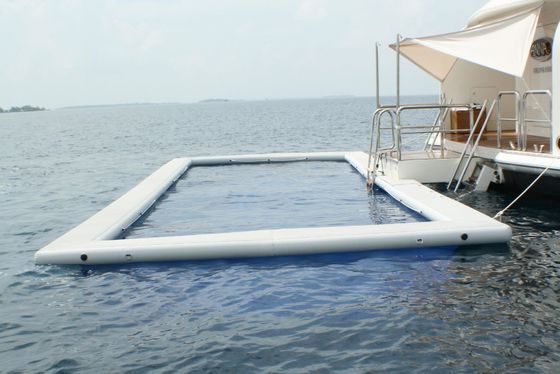 Wasserc$anti-quallen Pool-aufblasbarer Seeswimmingpool des doppel-wandigen Gewebe-1000D sich hin- und herbewegender mit dem Geflecht von Einschließung