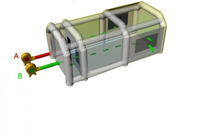 Hochwertige tragbare aufblasbare Spritzkabine Zelt Oxford aufblasbare Kabine Lackierkabine für Autos 4