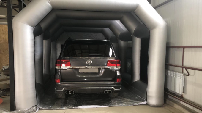 Hochwertige tragbare aufblasbare Spritzkabine Zelt Oxford aufblasbare Kabine Lackierkabine für Autos 10
