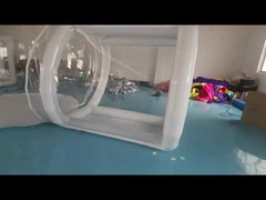 4m Durchmesser Transparente, klare, aufblasbare Kuppel-Blasenzelt für Camping mit luftdichtem Tunnel
