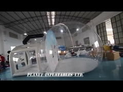 4m Aufblasbare Schneekugel-Blasenzelt mit Durchgang und Hintergrund