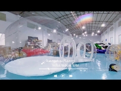 Transparente aufblasbare Blasenzelt mit 2m Tunnel 0,8mm klarem PVC