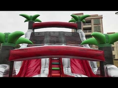 PVC-Planen-Pannensichere aufblasbare Wasserrutschen mit Pool