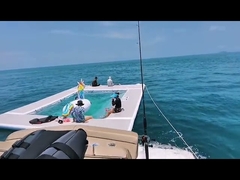 Doppelschichtiger Ozean-Quallen-Pool, schwimmender aufblasbarer Meeresschwimmbecken mit Netz