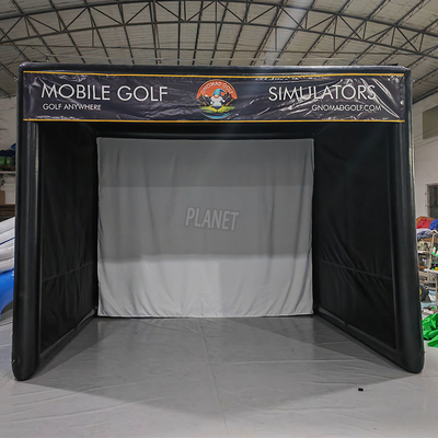 quality Gewerbliche Luftdichte Golf-Blow-Up-Zelt PVC-Golf-Simulator-Zelt Outdoor-Golf-Übungszelt factory