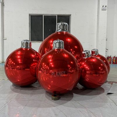 quality Riesige Weihnachten aufblasbare Weihnachtskugel Ornamente Spiegelkugel Hängende aufblasbare Spiegel Effekt Ornamente Kugeln factory